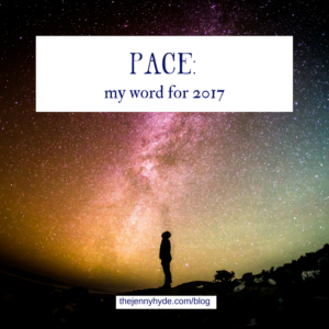 pace my word for 2017