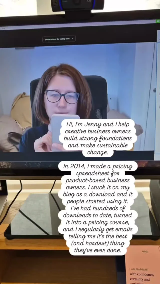 Hi! If you're seeing this, you're probably a small business owner, or aspiring to be one, and need some grounded, expert, non-weird support.

You probably doubt yourself regularly and get overwhelmed on a daily basis. There are just too many things to do, and only one you!

Before you ignore your to do list, or get lost in it, I recommend sticking around. Tap save or follow to see more of my supportive, savvy, seriously helpful content so that you can build the business you dream of without burning out.

And say hi in the comments or DMs!