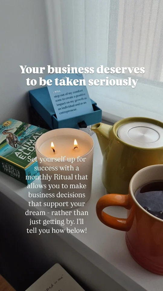 What if you had a monthly meeting with yourself that felt GOOD and NOURISHING - and not boring or skippable?

As super savvy creatives in business, we need to look at the numbers, the data. Which can be a tiny bit boring / easy to put off. So we make it fun! For me, that's a pot of tea and a candle. It might be a brownie or a group co-working session. 

Then, when we have the numbers, we acknowledge that they're part of the picture - but we're not dictated to. We lead with head and heart. We remember why we started and where we really want to go.

And we do it every. single. month.

Set up your own monthly Ritual - or hang out with me and I'll teach you how to do it!

What do you think? What makes you feel like a Proper Business Owner?

#solopreneurlife #smallbusinessowner #businessownerlife #businessmumsnetwork #smallbusinesscommunity #makersandthinkers